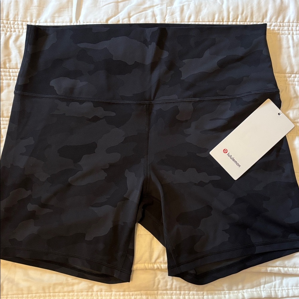 lululemon athletica Black Camo Women Shorts